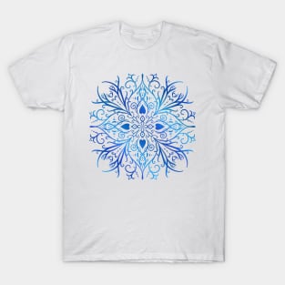 Blue Four Sided Mandala T-Shirt